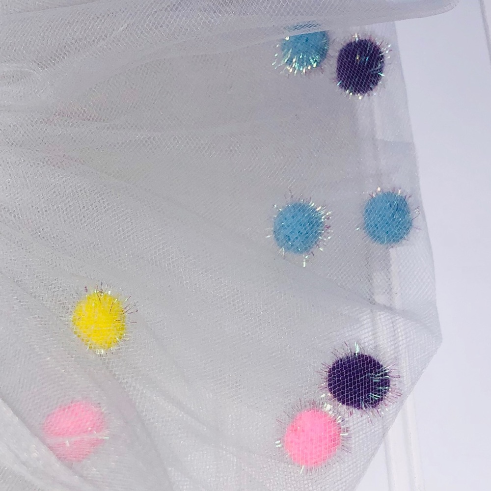 PUPPET WORKSHOP Multicolor Pom Pom Tutu Skirt Item# 0002 - Picture 4 of 6